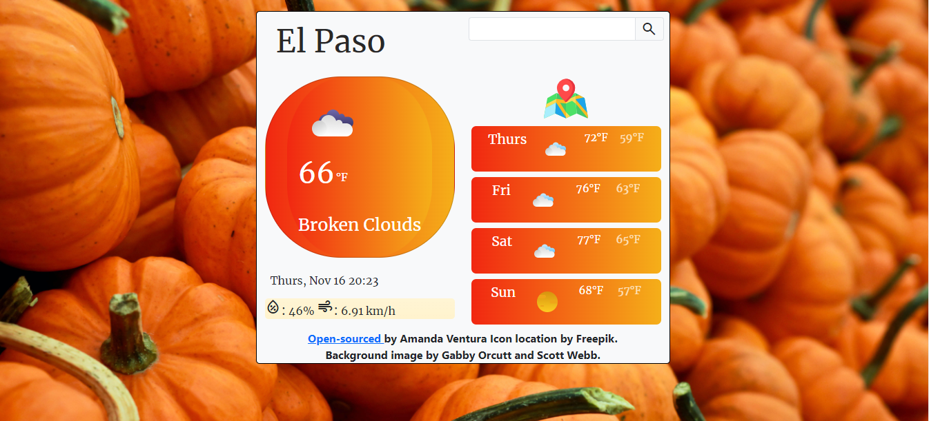 Amanda's javascript weather project