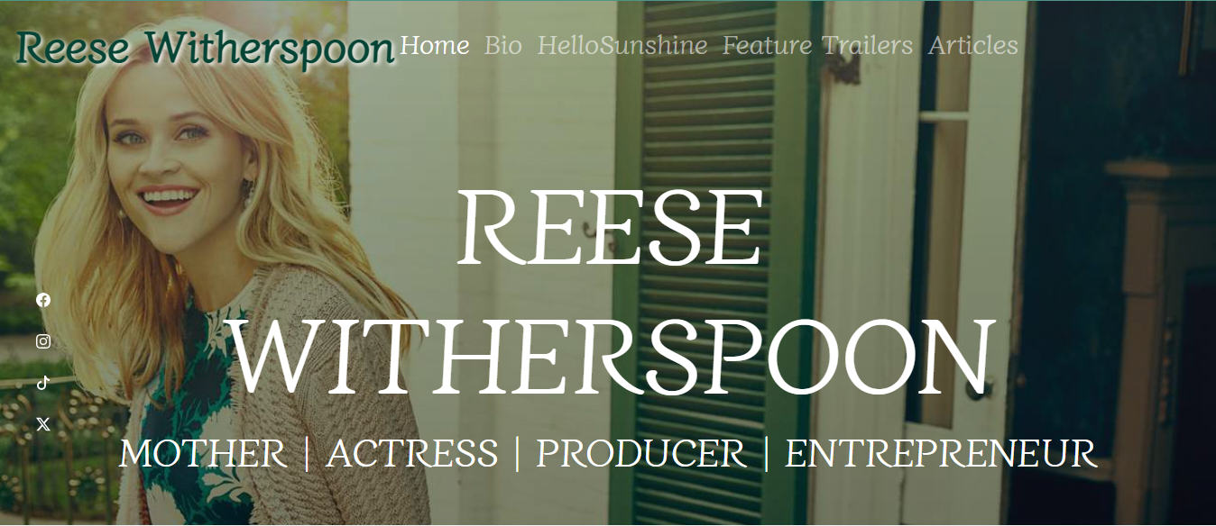 Amanda's Reese Witherspoon Landing Page pic